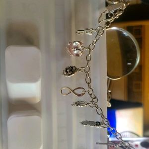 Rose charm bracelet